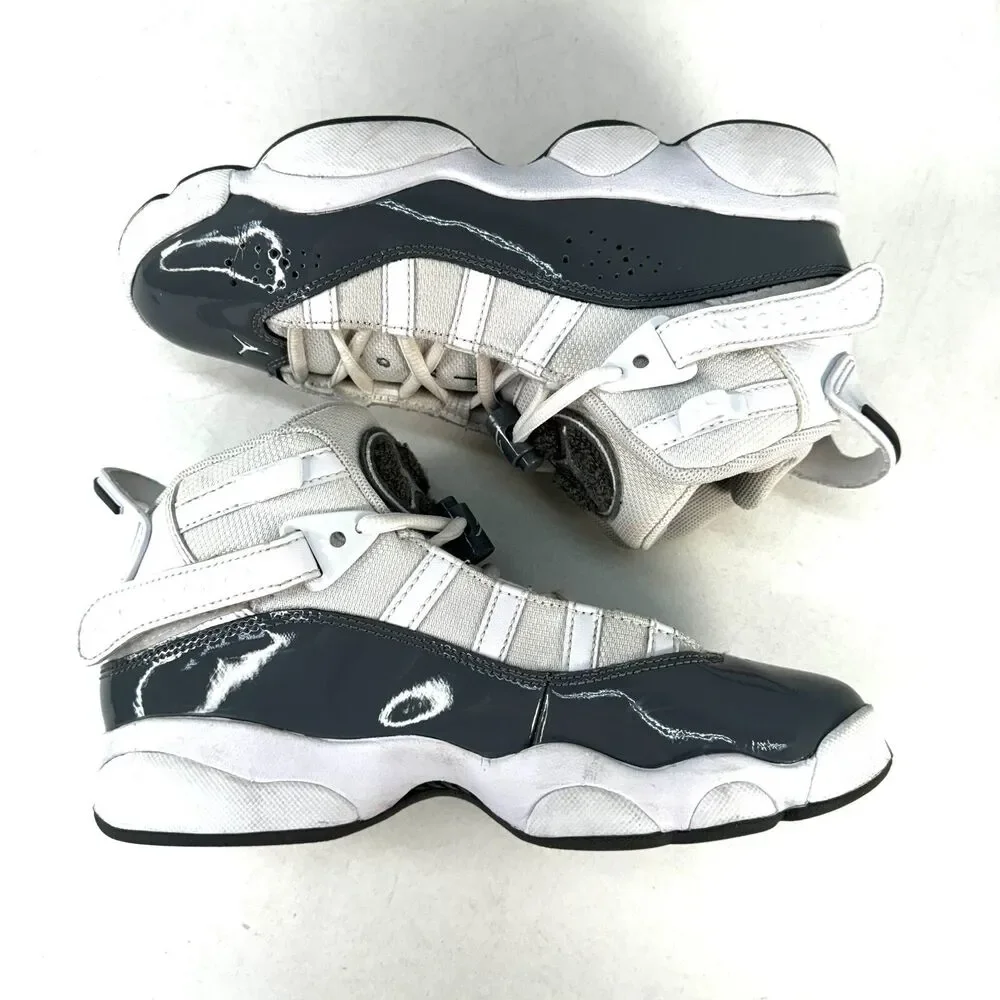 Nike Air Jordan 6 Rings White/Cool Grey Size Big Kids 5Y=Woman's 6.5 323419-121
